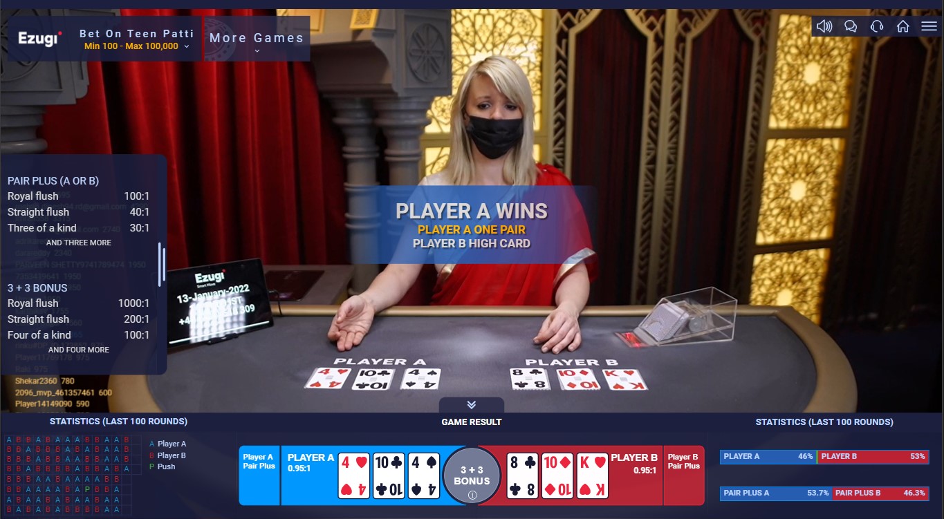 Teen Patti Live variation
